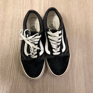 Vans Women Classic Black and White Sneakers